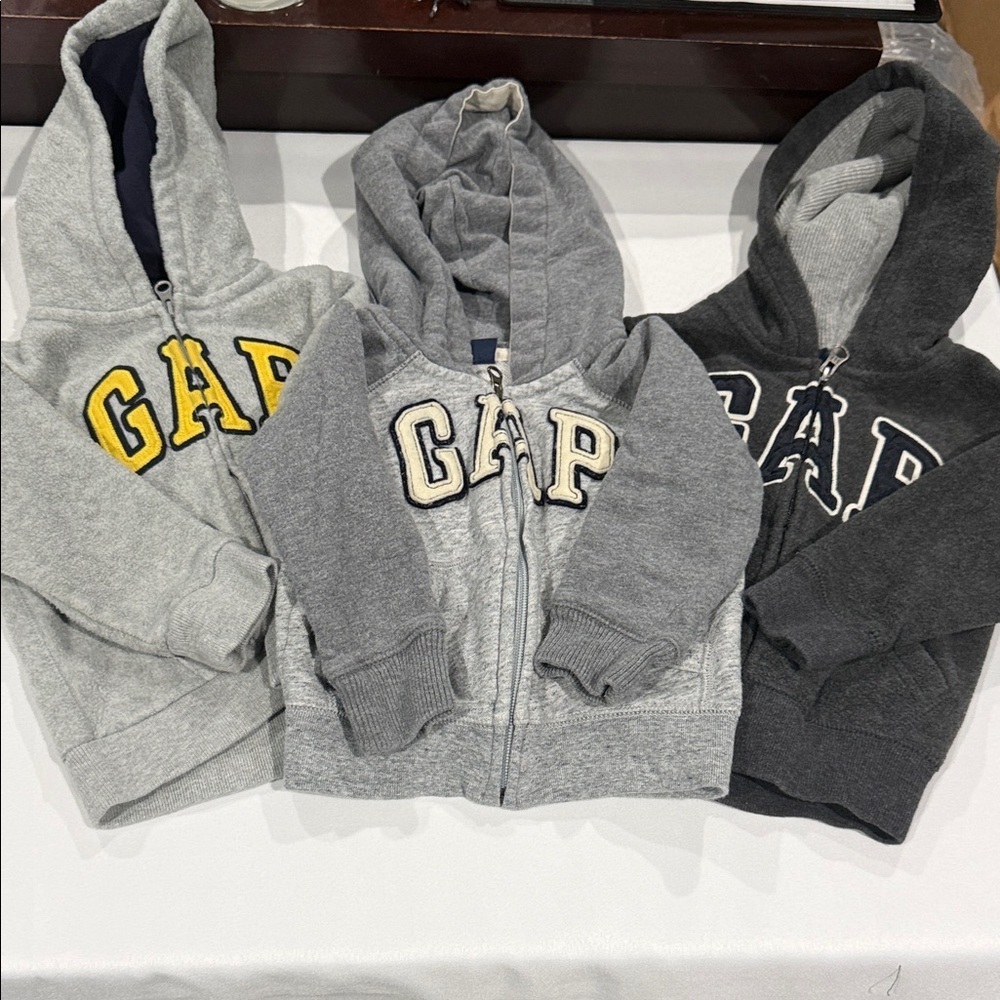 GAP Kids Trio Gray and Dark Gray Hoodies